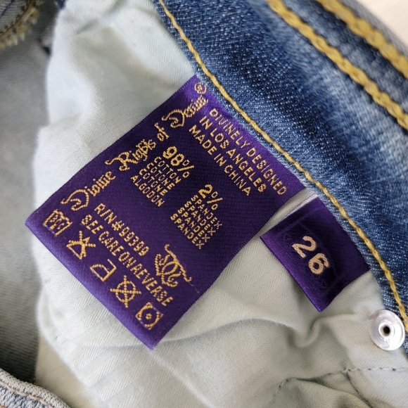 Divine Rights of Denim Lust Low Rise Classic Skinny Distressed Size 26 - Picture 8 of 16